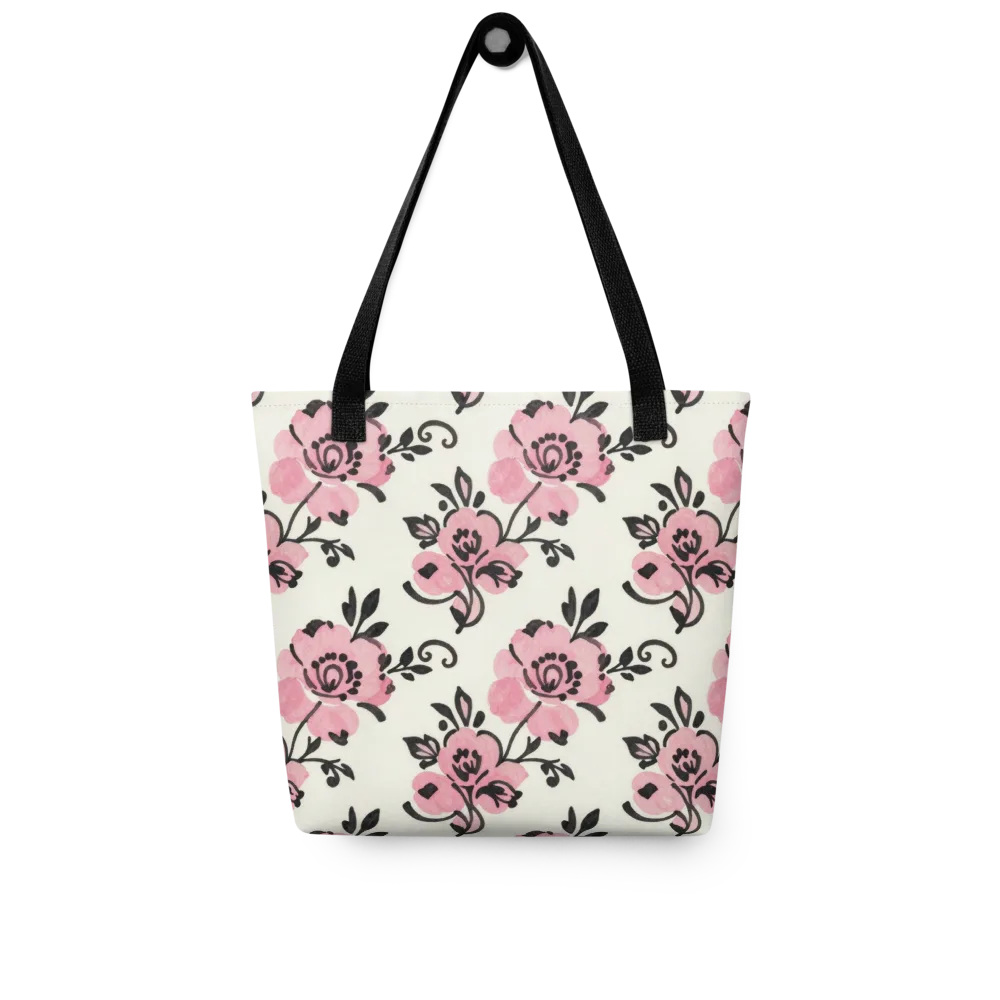 Pink Ink Garden on Tote Bag — Front