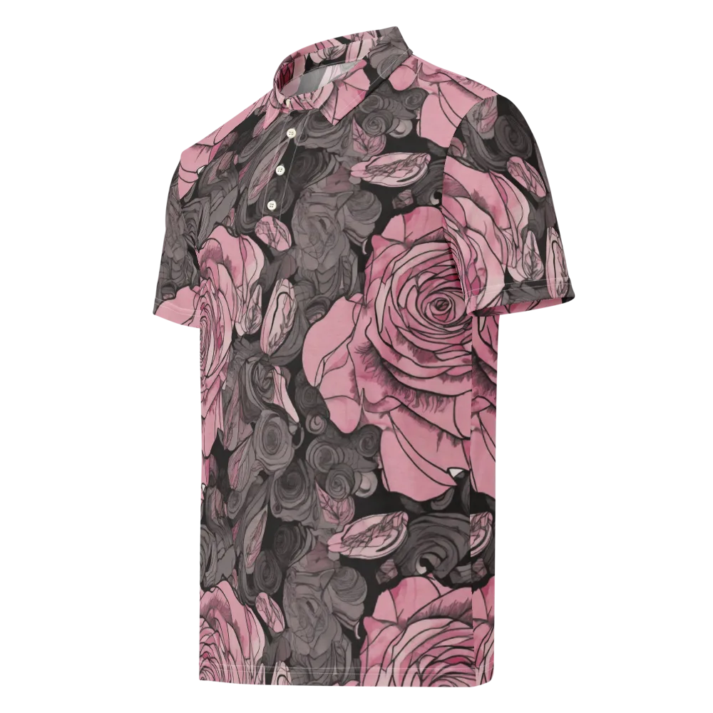 Blush Afterdark on Men's Slim Fit Polo Shirt — Left Front