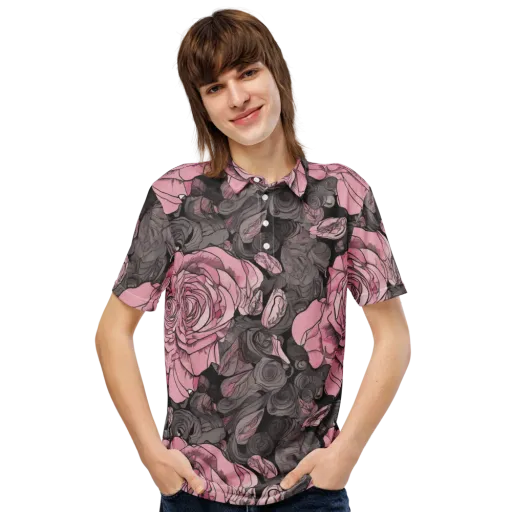 Blush Afterdark on a Men's Slim Fit Polo Shirt