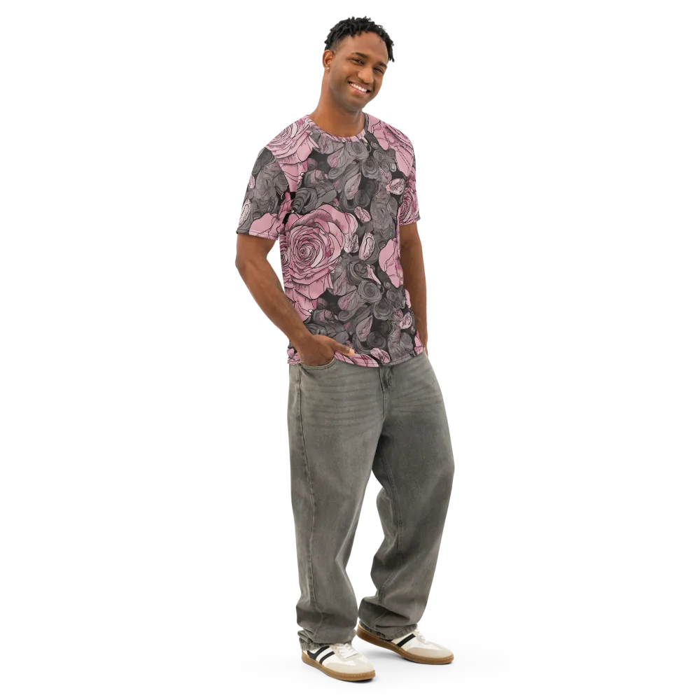 Blush Afterdark on Men's Cotton Crew Neck T-Shirt — Right Front