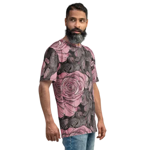Blush Afterdark on a Men's Crew Neck T-Shirt