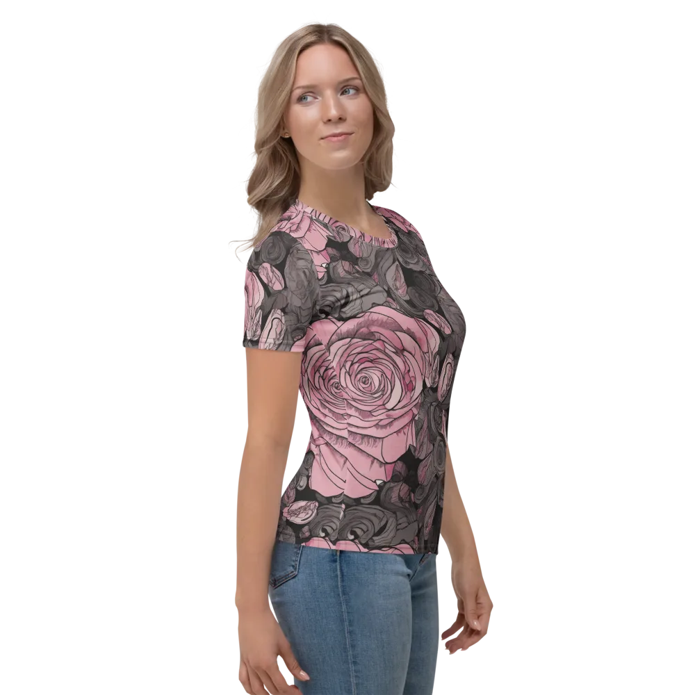 Blush Afterdark on Women's Crew Neck T-Shirt — Right
