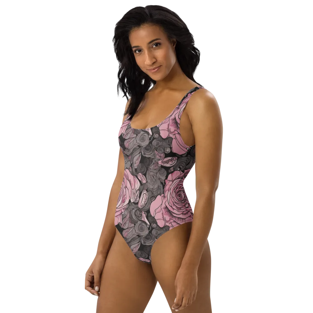 Blush Afterdark on One-Piece Swimsuit — Left