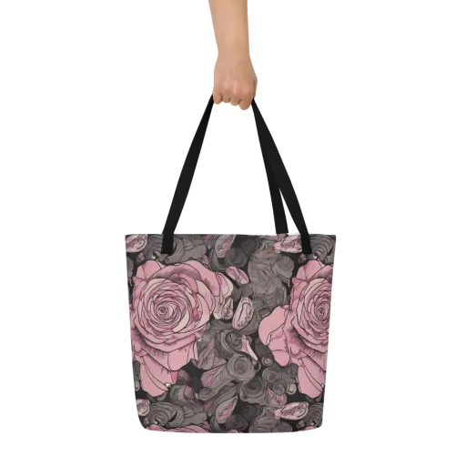 Blush Afterdark on a Large Tote Bag W/ Pocket