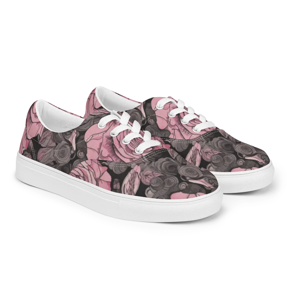 Blush Afterdark on Men's Lace-Up Canvas Shoes — Right Front