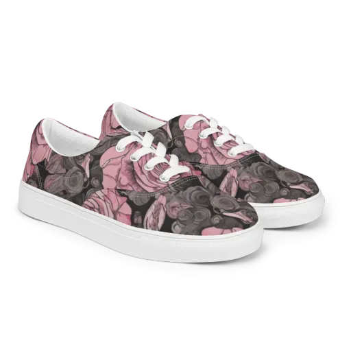 Blush Afterdark on a Men's Lace-Up Canvas Shoes