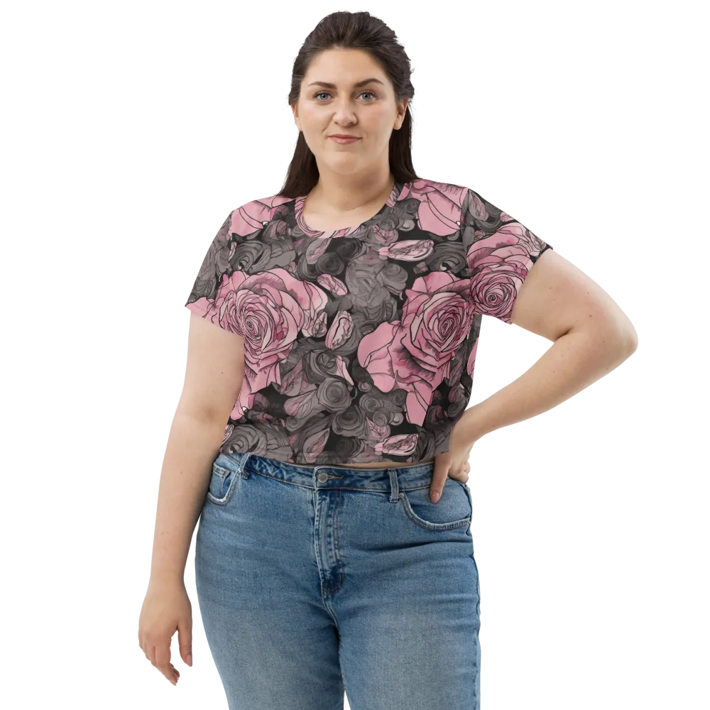 Blush Afterdark on Crop Tee — Front