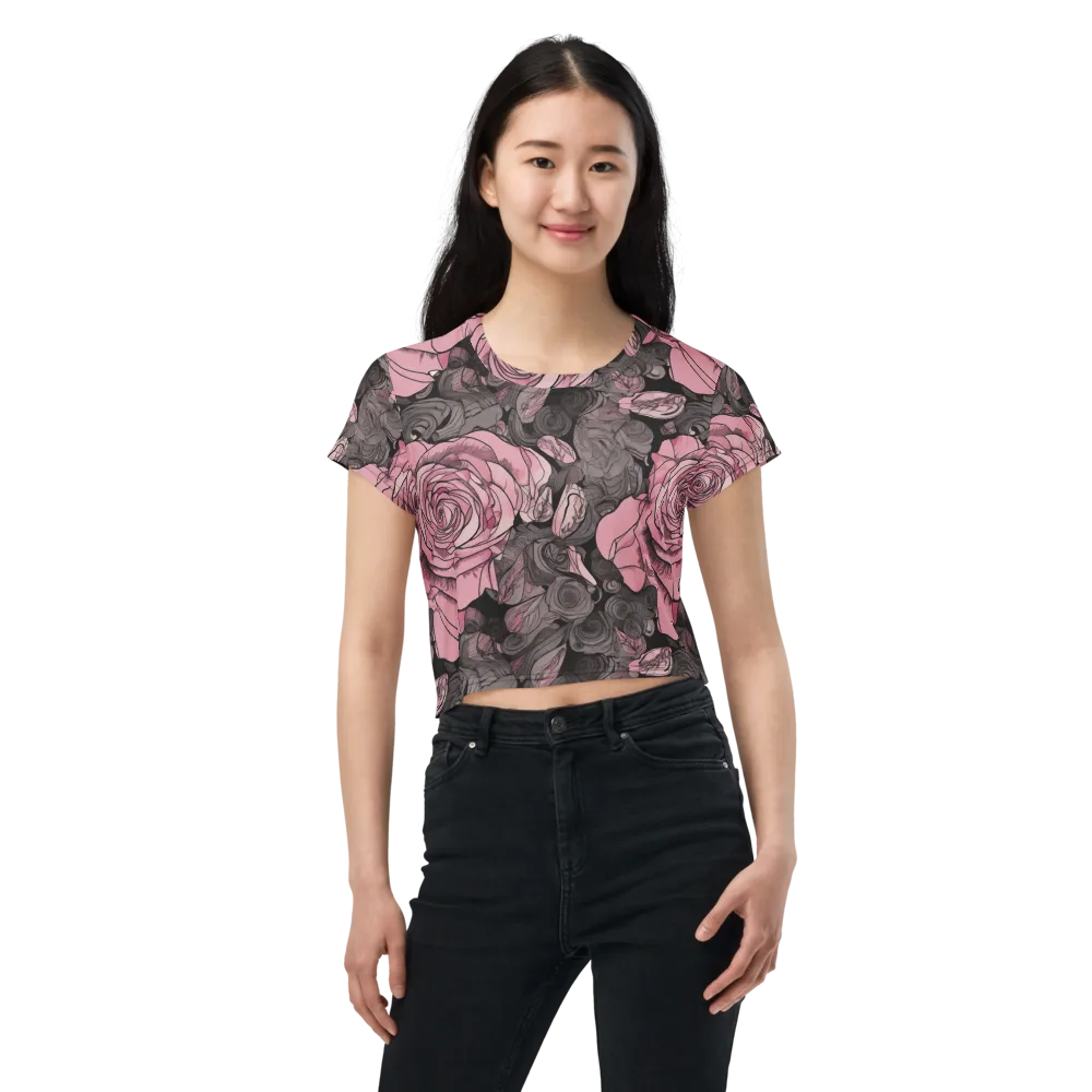 Blush Afterdark on Crop Tee — Front