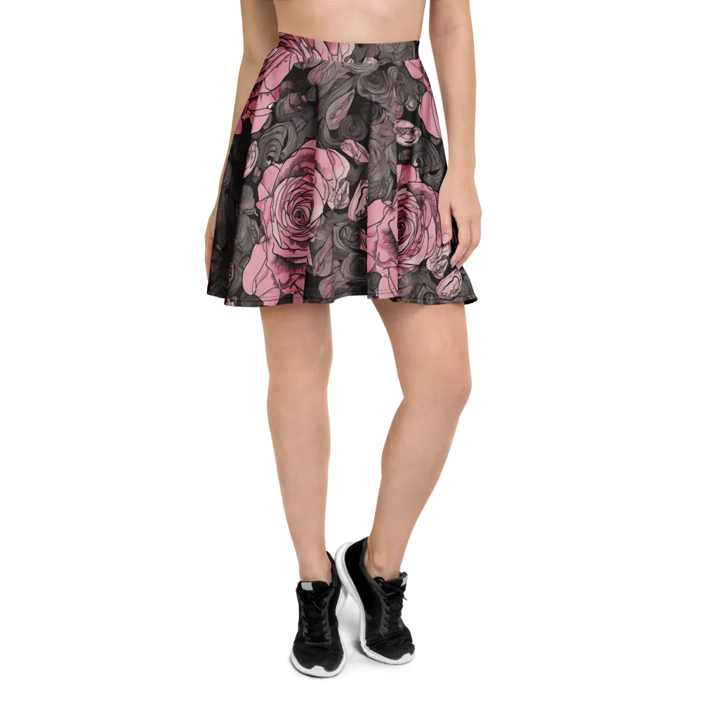 Blush Afterdark on Skater Skirt — Front