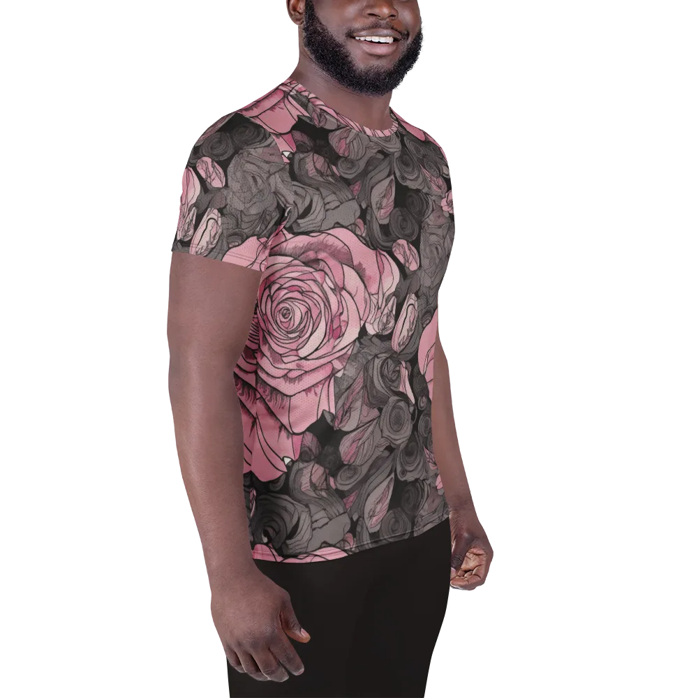 Blush Afterdark on Men's Athletic T-Shirt — Right