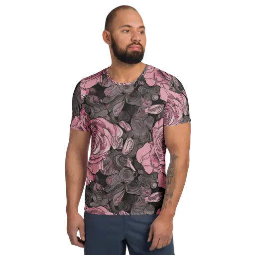 Blush Afterdark on a Men's Athletic T-Shirt