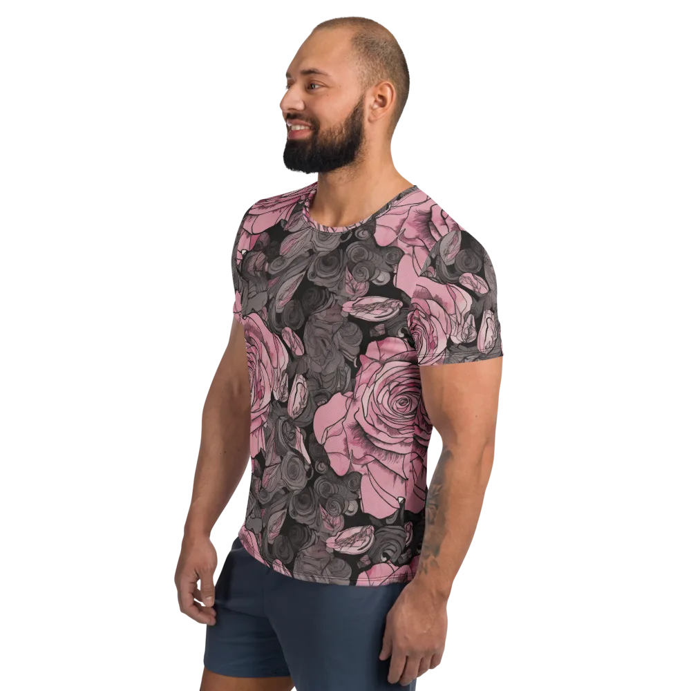 Blush Afterdark on Men's Athletic T-Shirt — Left