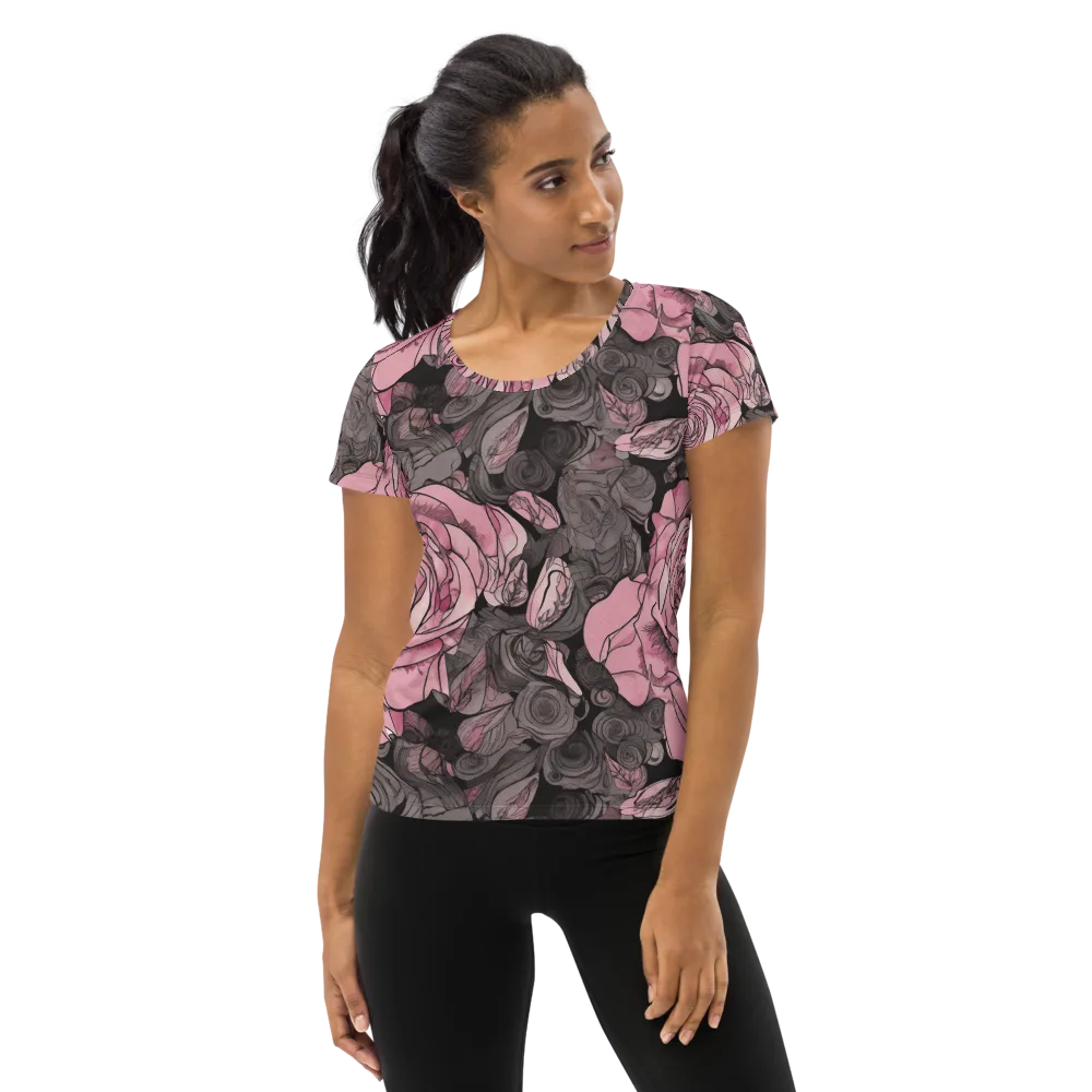 Blush Afterdark on Women's Athletic T-Shirt — Front