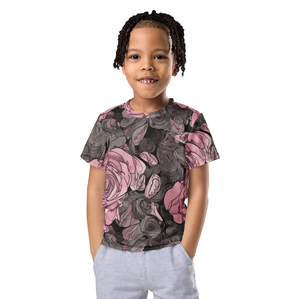 Blush Afterdark on Kids Crew Neck T-Shirt — Front
