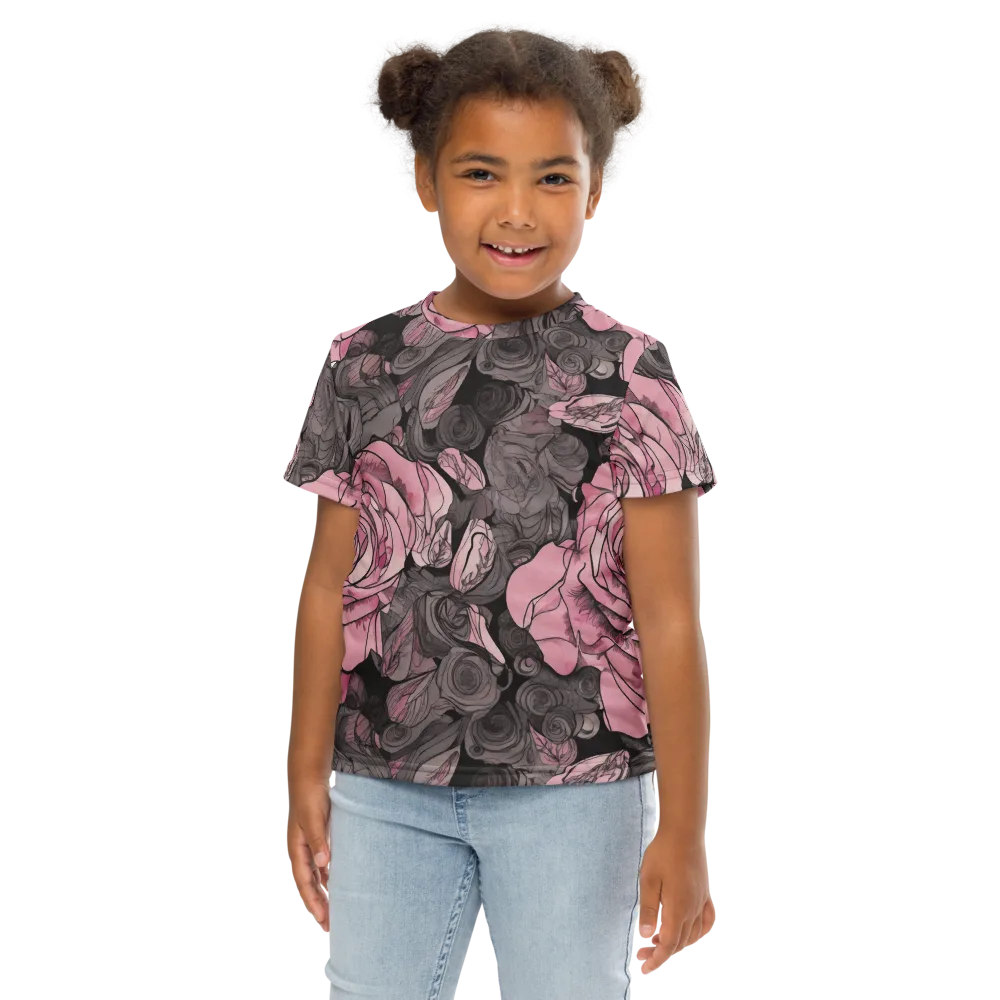 Blush Afterdark on Kids Crew Neck T-Shirt — Front
