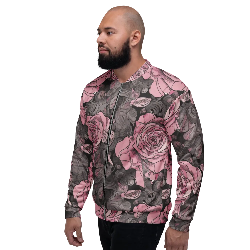 Blush Afterdark on Bomber Jacket — Left
