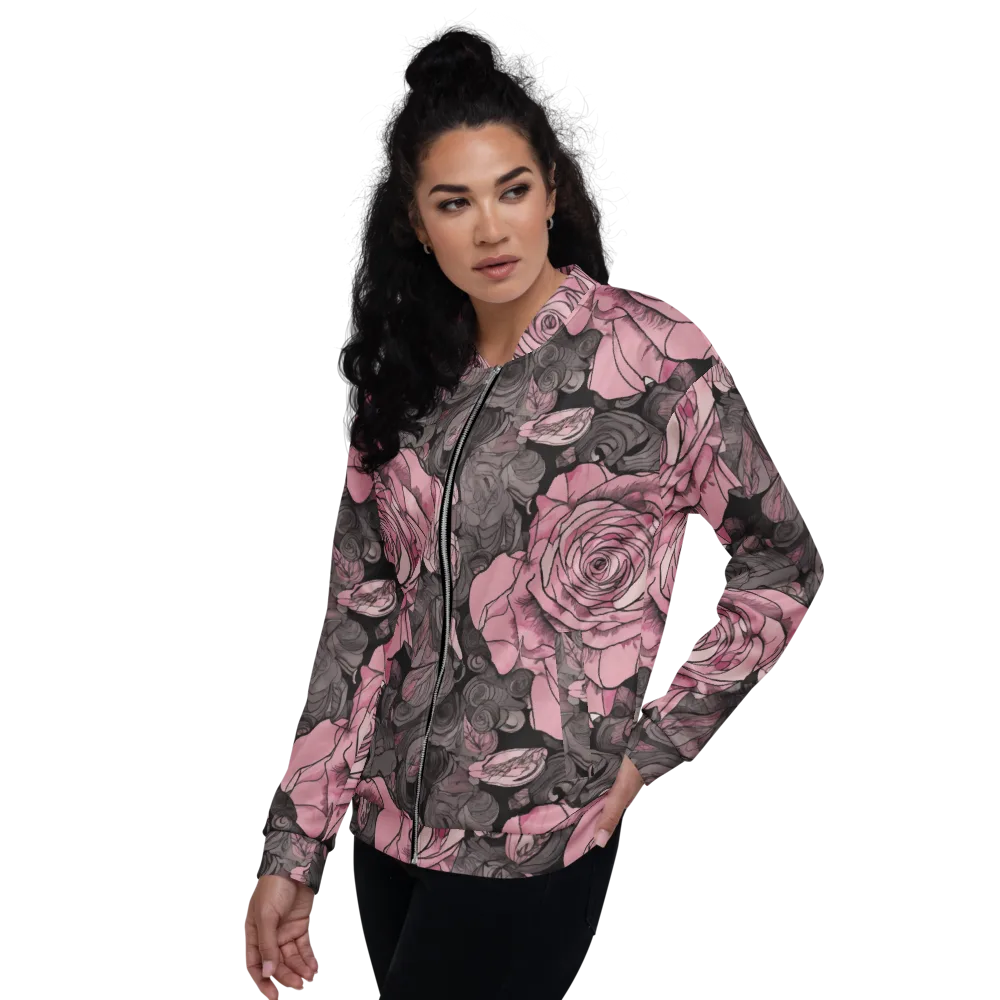 Blush Afterdark on Bomber Jacket — Left