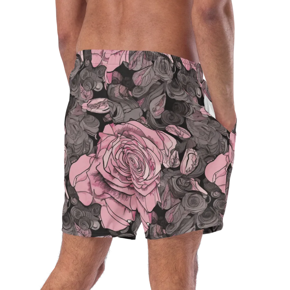 Blush Afterdark on Swim Trunks — Right Back