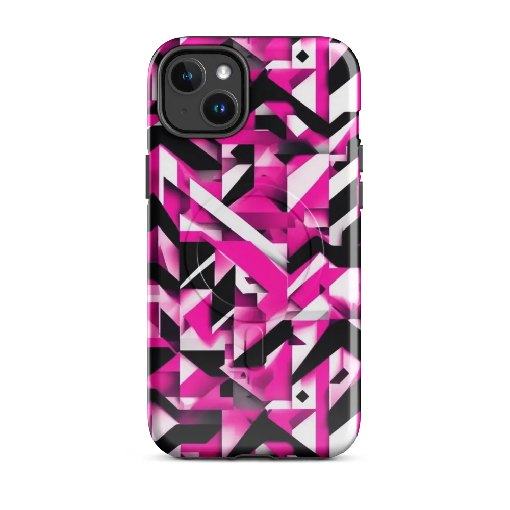 Neon Chevron Static on MagSafe Tough Case for iPhone® — Front
