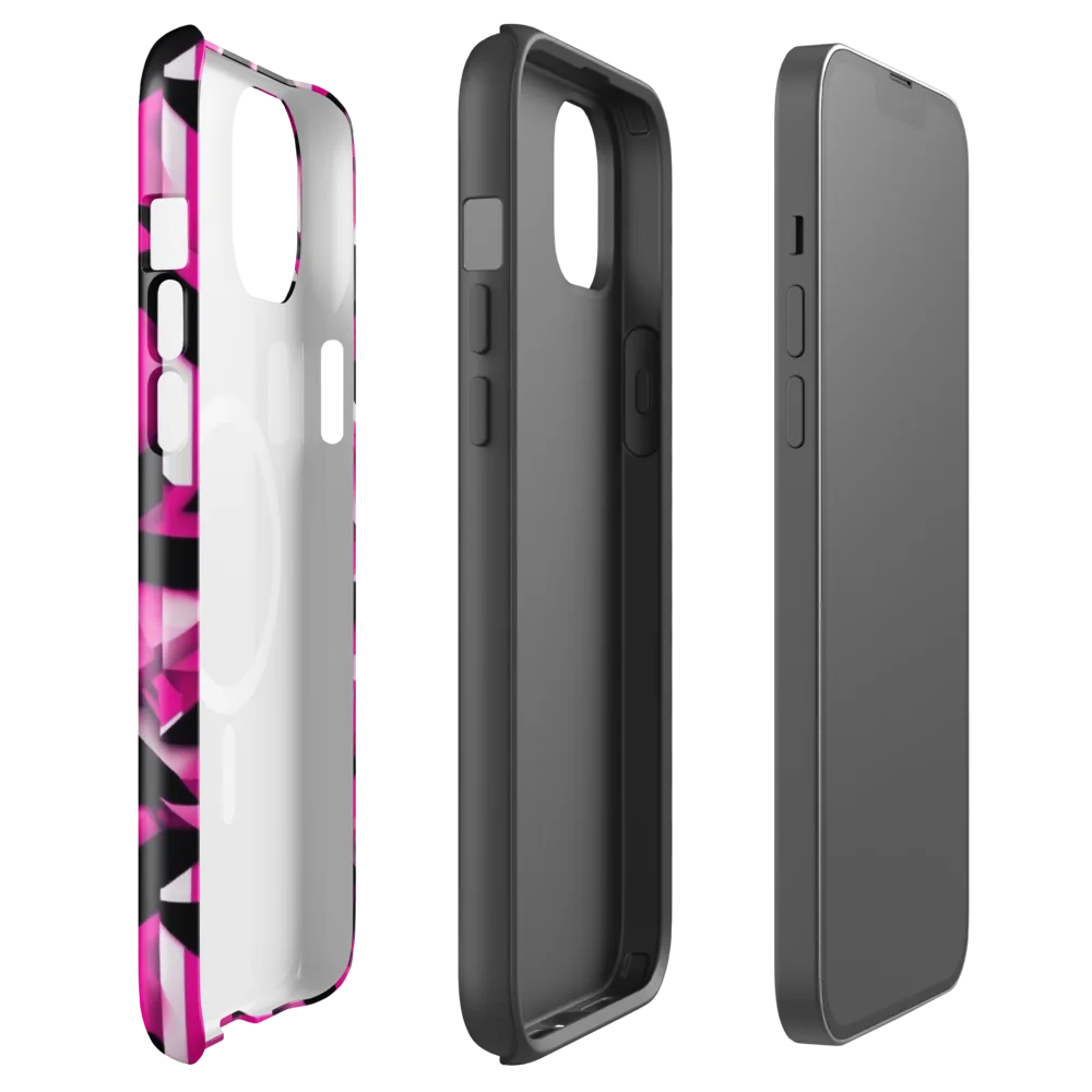 Neon Chevron Static on MagSafe Tough Case for iPhone® — Front