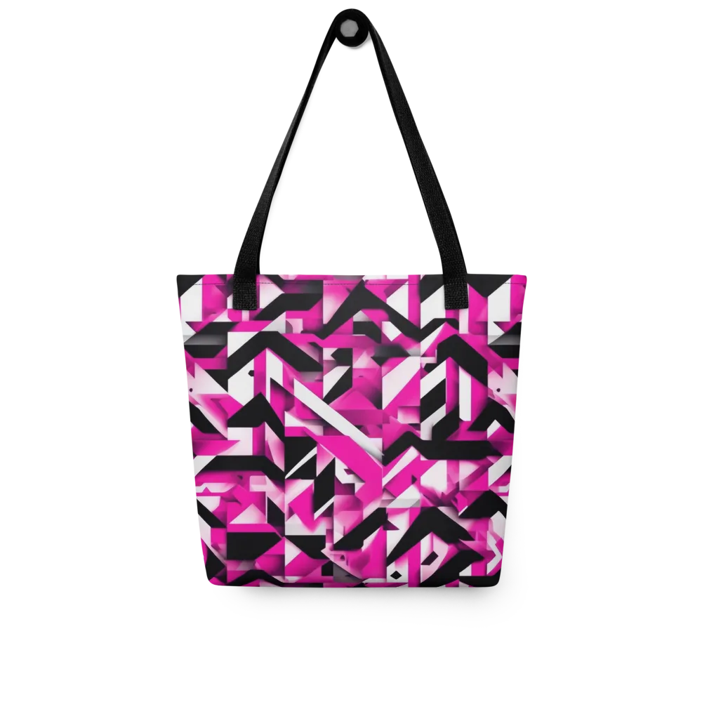 Neon Chevron Static on Tote Bag — Front