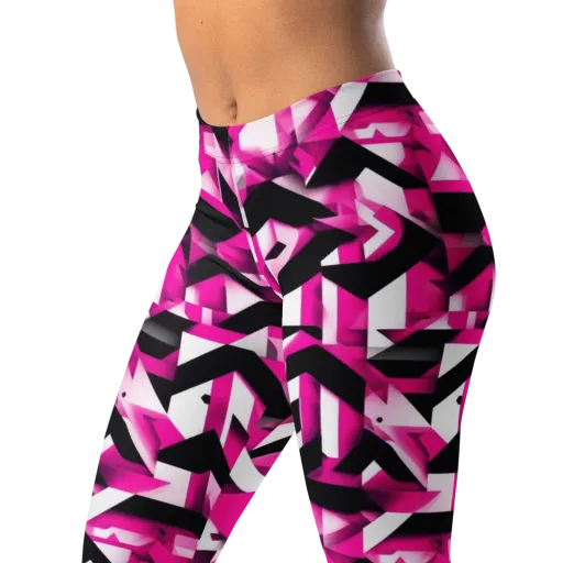 Neon Chevron Static on a Leggings
