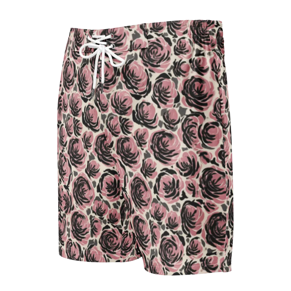 Inkblush Garden on Men's Board Shorts — Front
