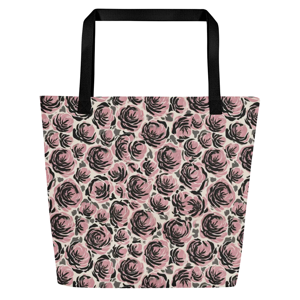 Inkblush Garden on Large Tote Bag W/ Pocket — Front