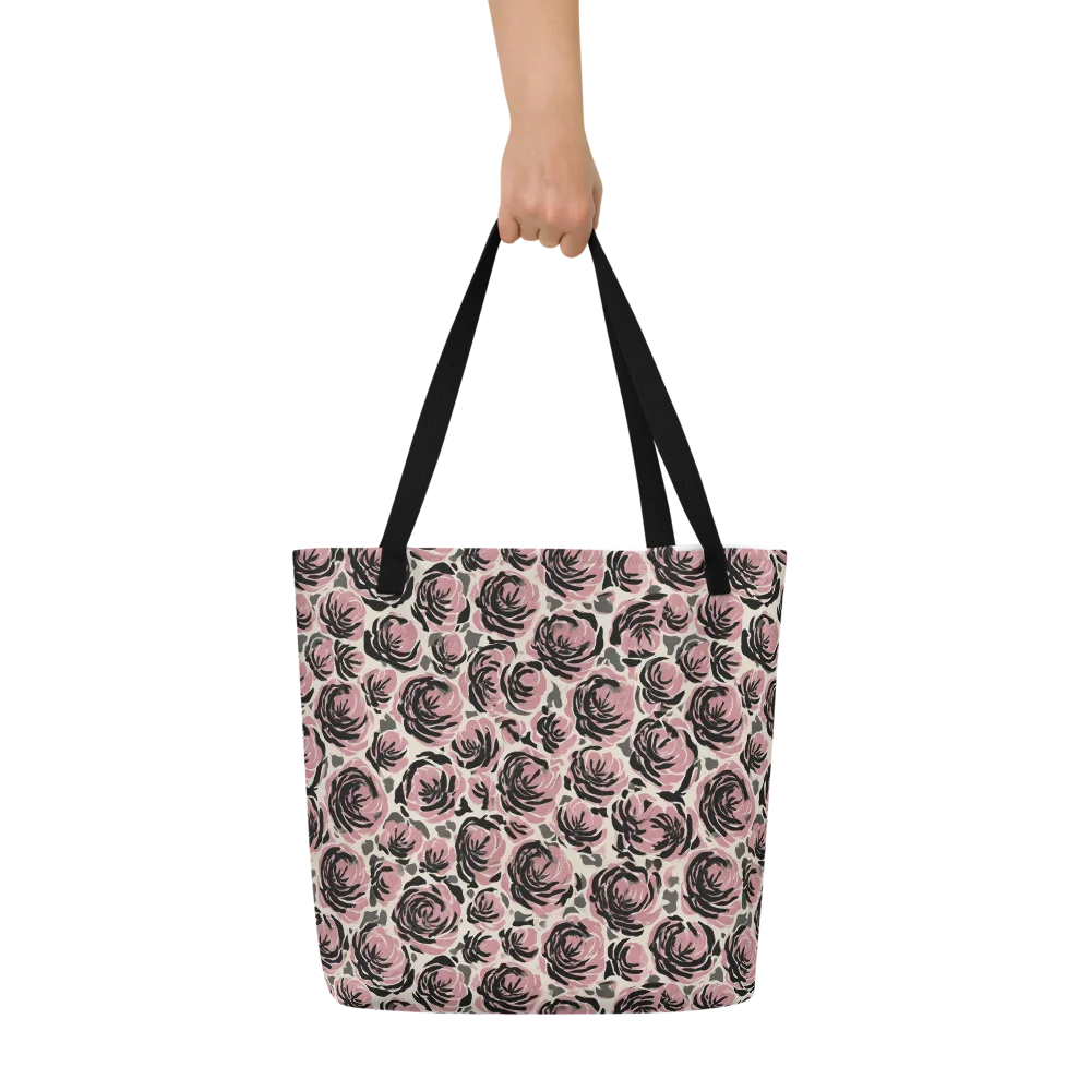 Inkblush Garden on Large Tote Bag W/ Pocket — Front