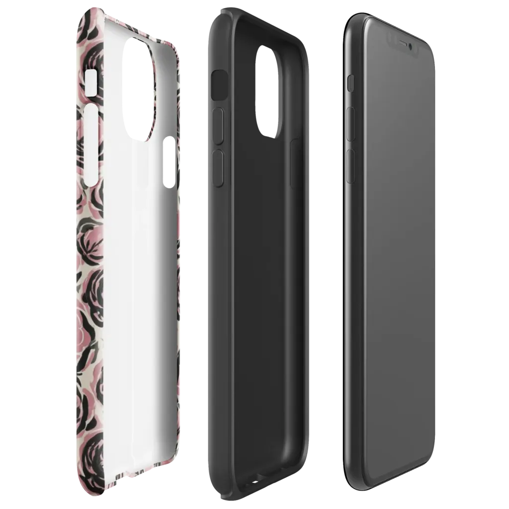 Inkblush Garden on Tough Case for iPhone® — Right