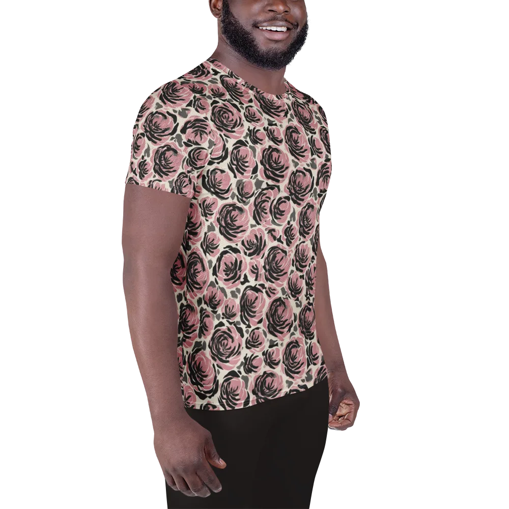Inkblush Garden on Men's Athletic T-Shirt — Right