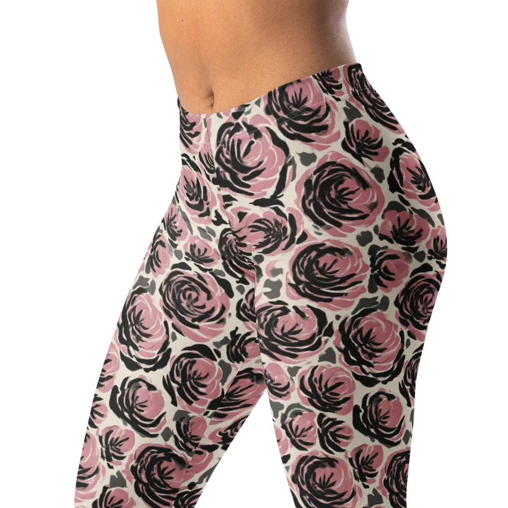 Inkblush Garden on Leggings — Left Front