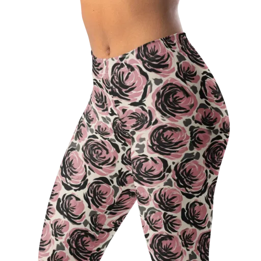 Inkblush Garden on a Leggings