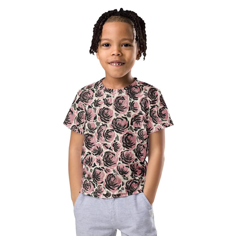 Inkblush Garden on Kids Crew Neck T-Shirt — Front