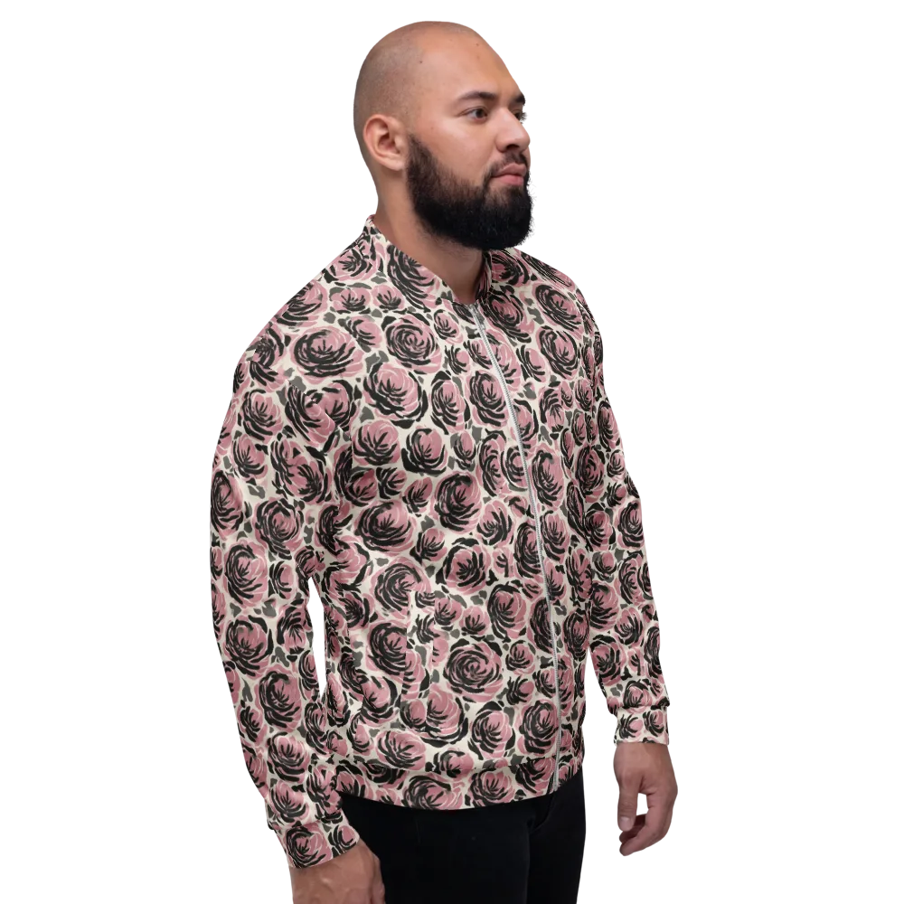 Inkblush Garden on Bomber Jacket — Right