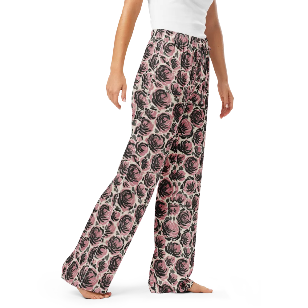 Inkblush Garden on Women's Pajama Pants — Right Front