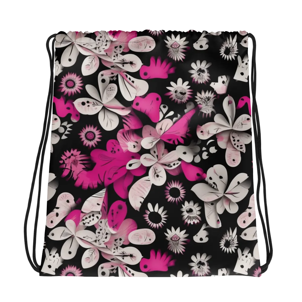 Pink Noir Garden on Drawstring Bag — Photo