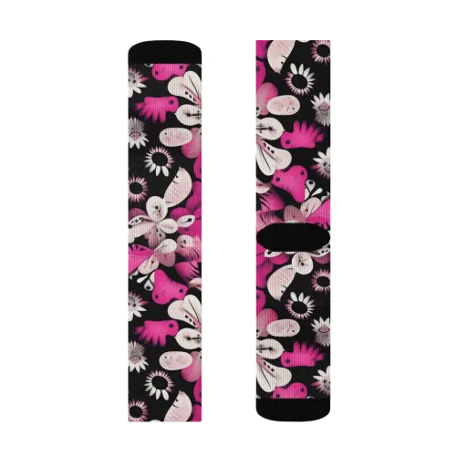 Pink Noir Garden on a Socks