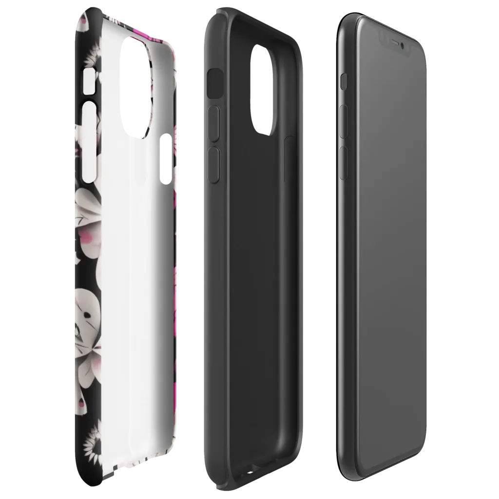 Pink Noir Garden on Tough Case for iPhone® — Right