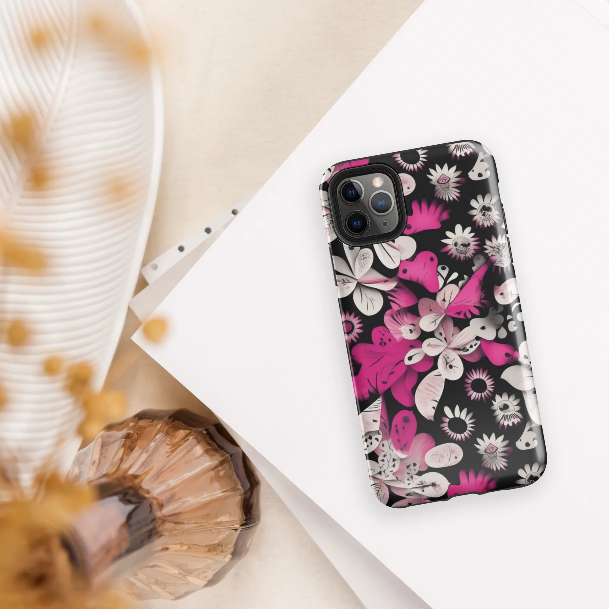 Pink Noir Garden on Tough Case for iPhone® — Front