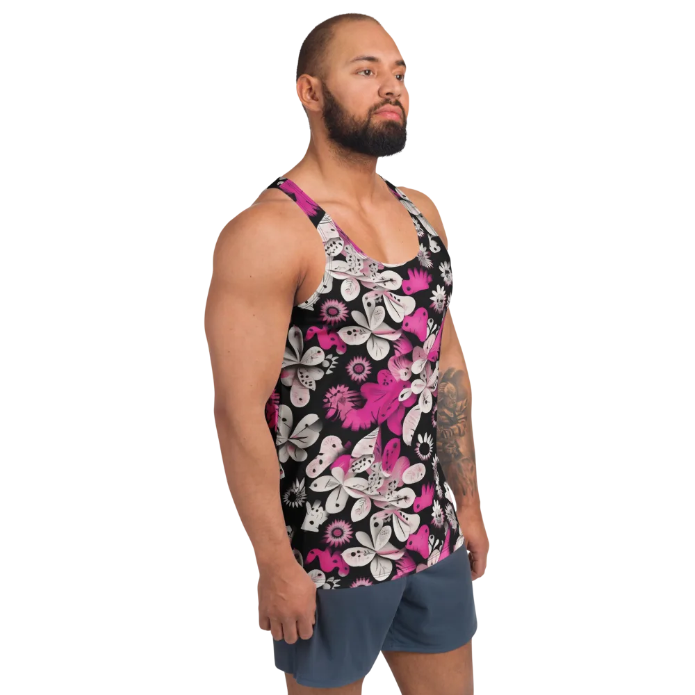 Pink Noir Garden on Men's Tank Top — Right Front