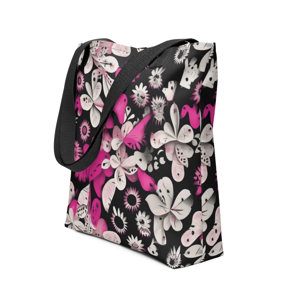 Pink Noir Garden on Tote Bag — Front