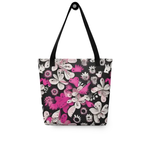 Pink Noir Garden on a Tote Bag