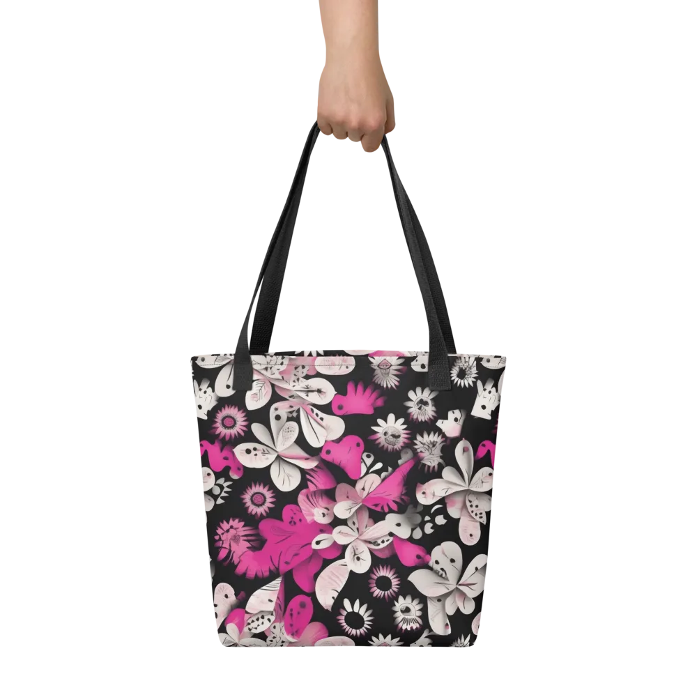 Pink Noir Garden on Tote Bag — Front