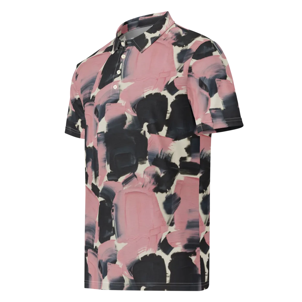Blush Noir on Men's Slim Fit Polo Shirt — Left Front