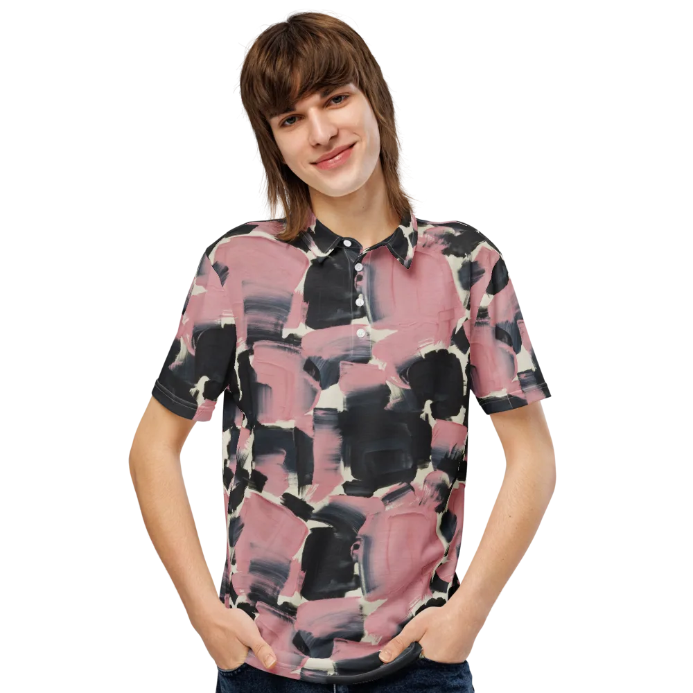 Blush Noir on Men's Slim Fit Polo Shirt — Front