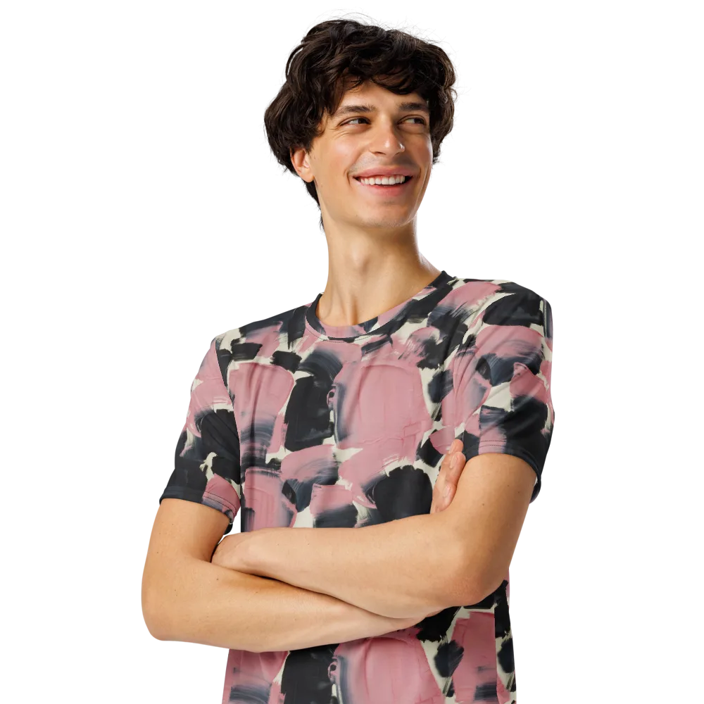 Blush Noir on Men's Crew Neck T-Shirt — Left Front