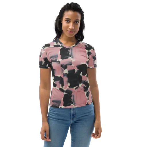 Blush Noir on a Women's Crew Neck T-Shirt