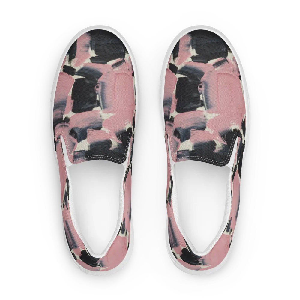 Blush Noir on Men's Slip-On Canvas Shoes — Front