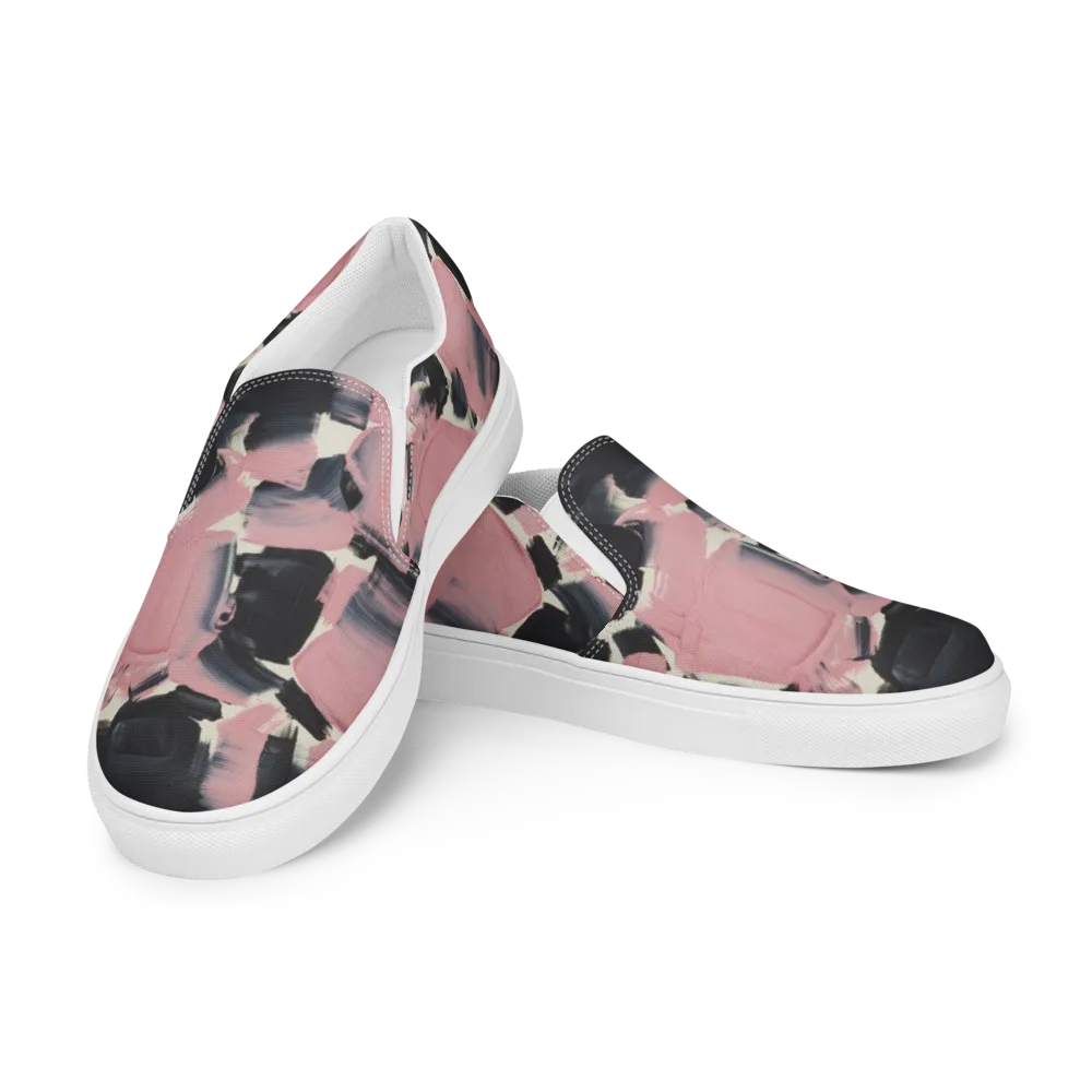 Blush Noir on Men's Slip-On Canvas Shoes — Left Front